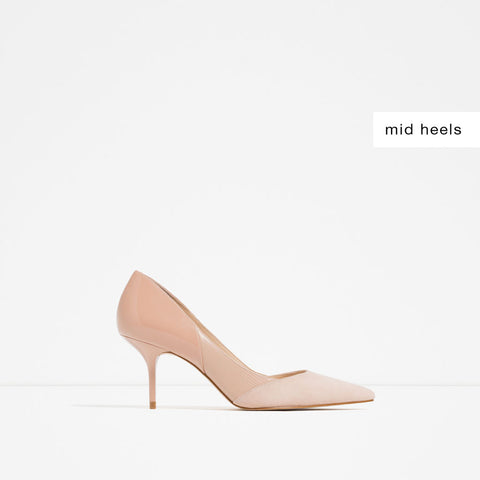 MID-HEEL LEATHER SHOES