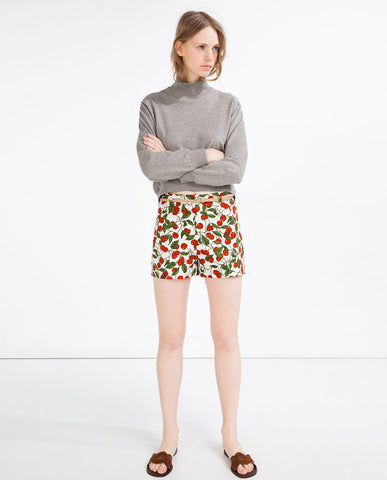 PRINTED BERMUDA SHORTS WITH BELT