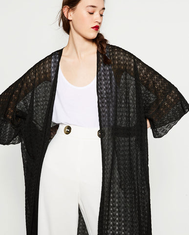 OPENWORK COAT