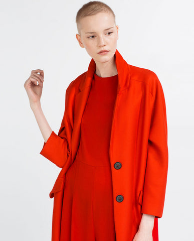 COAT WITH FLAP POCKETS