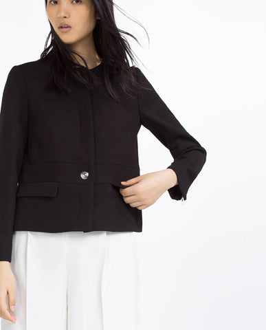 ROUND NECK BLAZER