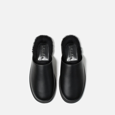 FLAT LEATHER SLIPPER SHOES