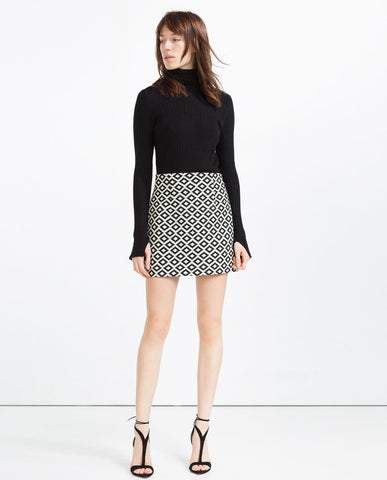 JACQUARD MINI SKIRT