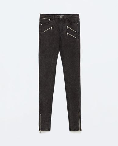 MID-RISE POWER STRETCH TROUSERS