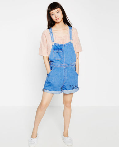 SHORT DENIM JUMPSUIT