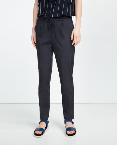 CROPPED DARTED TROUSERS