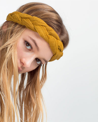 BRAIDED COTTON TURBAN HAIRBAND