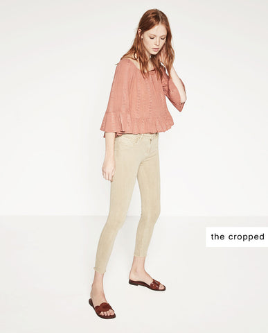 SKINNY MID-RISE TROUSERS